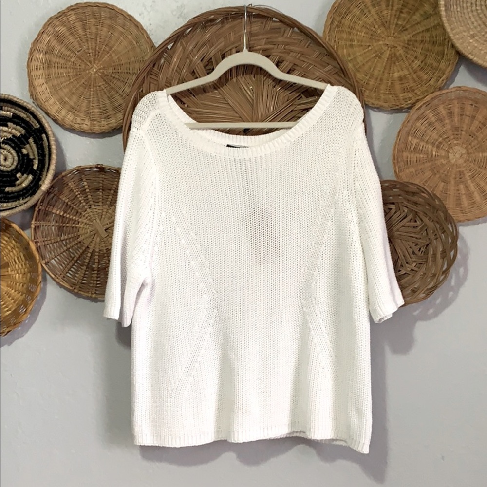 NWT halogen white knit sweater